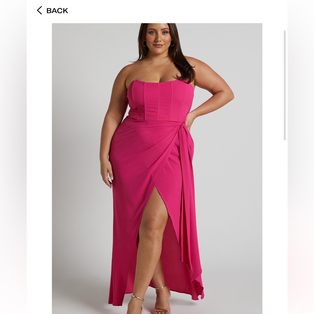 Showpo Vibrant Pink Strapless Maxi Dress
